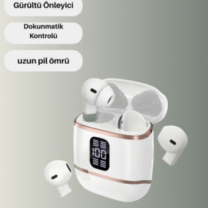 Bluetooth 5.3 Kulaklık – 4 Adet Çift Kulaklıklı Dijital Göstergeli ANC + ENC