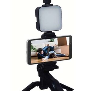 Telefon Tutucu Mikrofonlu Işıklı Youtuber Video Kayıt