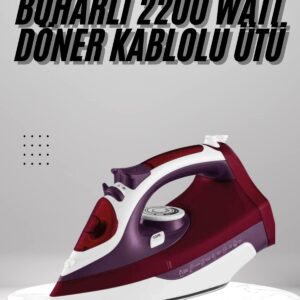 Seramik Tabanlı Kırmızı 2200 Watt Şok Buharlı Ütü