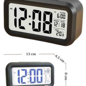 Dijital Masa Saati Termometre Takvim Led Ekran Pilli Ev Ofis Masası