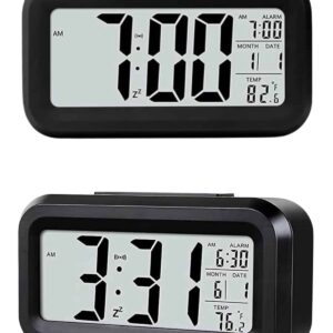Gece Dijital Masa Saati Dijital Alarmlı Led Ekran Pilli Çalar Saat