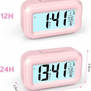 Gece Dijital Masa Saati Dijital Alarmlı Led Ekran Pilli Çalar Saat