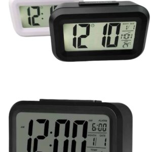 Dijital Masa Saati Termometreli Takvim Çalar Saat Led Ekran Pilli