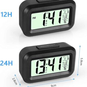 Dijital Masa Saati Termometreli Takvim Çalar Saat Led Ekran Pilli
