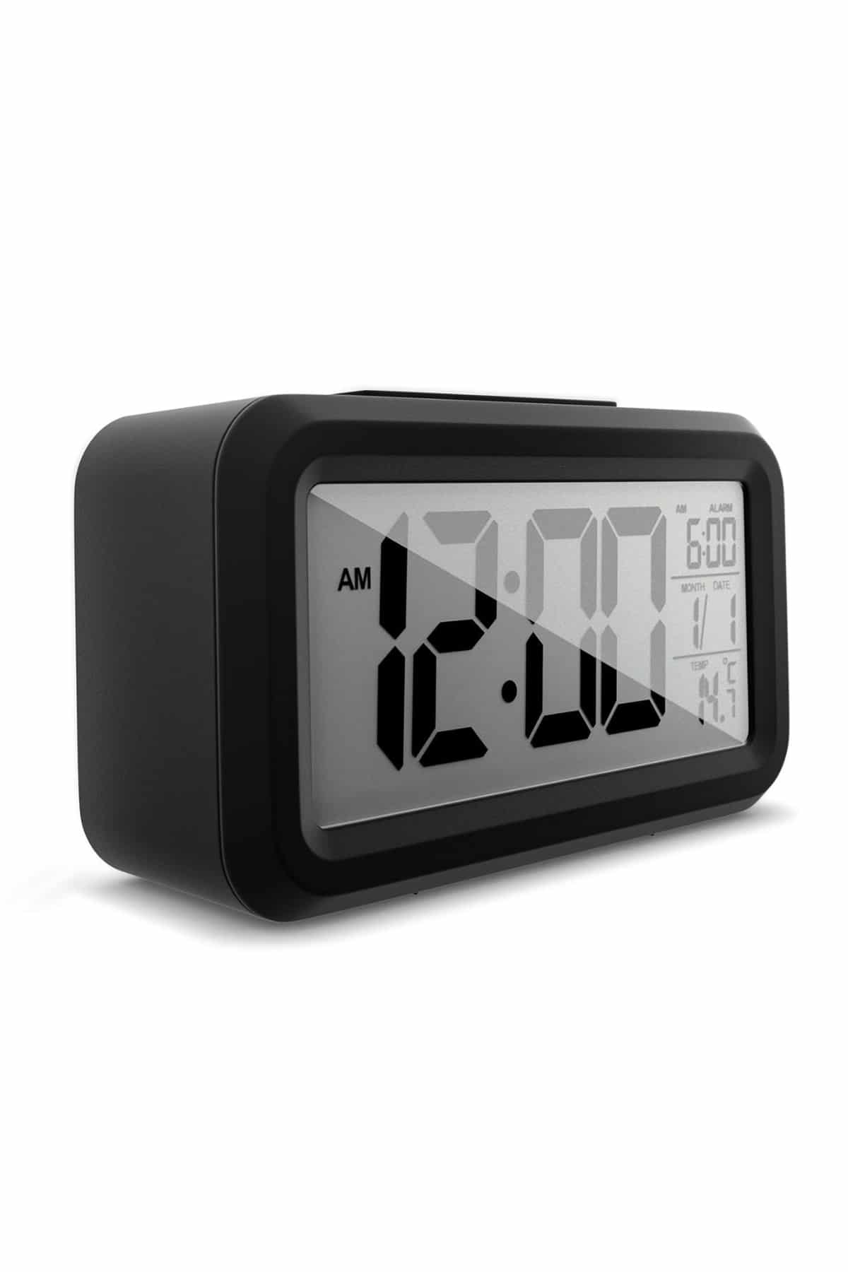 Dijital Işıklı Alarmlı Çalışma Masası Ekran Pilli Çalar Saat - Görsel 3