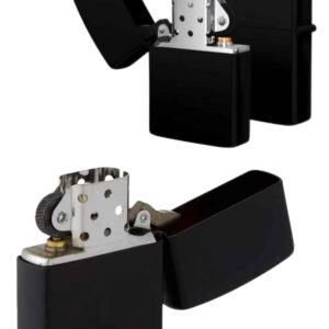 Siyah Kutulu Metal Çakmak Benzinli Hediyelik Eşya