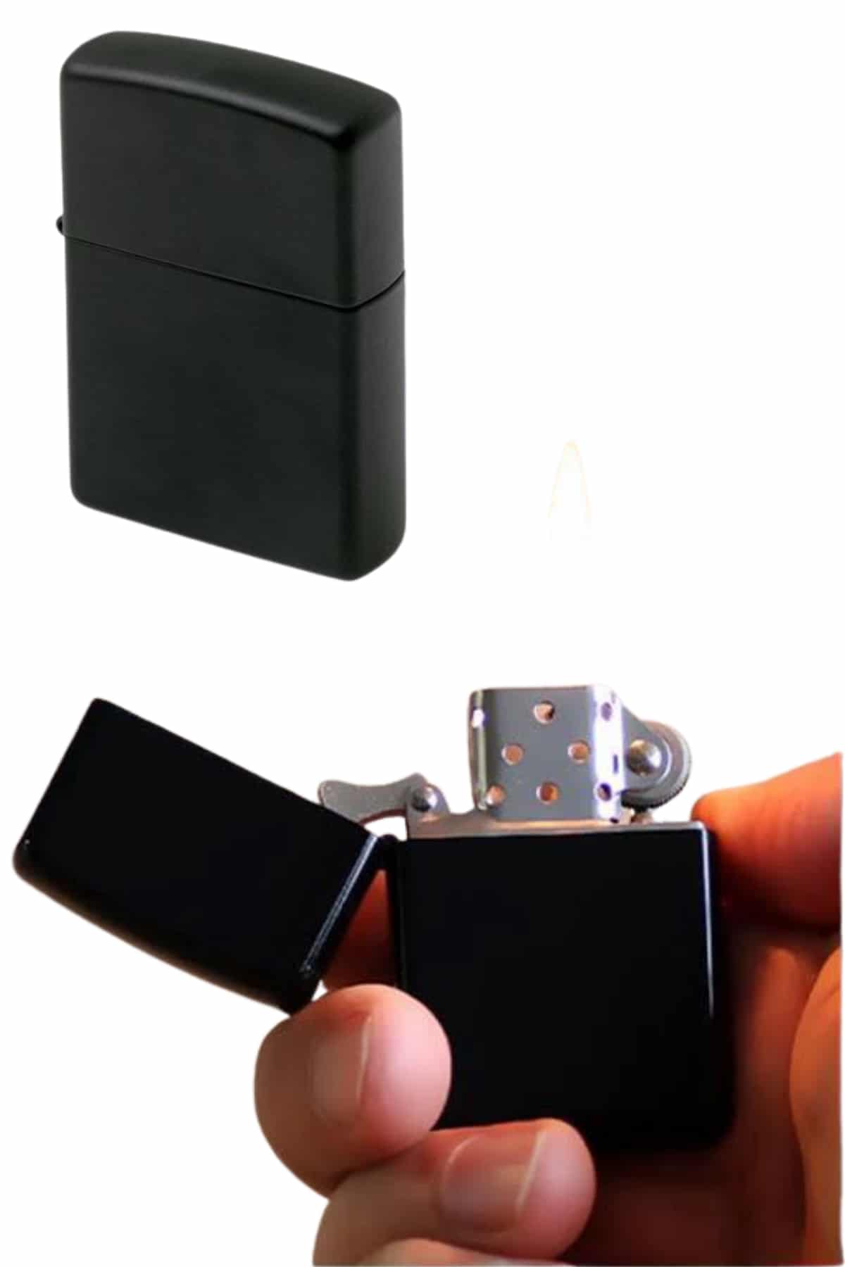 Erkeklere Özel Hediyelik Eşya Zippo Metalik Benzinli Çakmak Doldurulabilir - Görsel 3