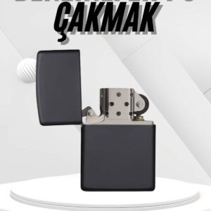Hediyelik Zarif Zippo Model Siyah Benzinli Çakmak