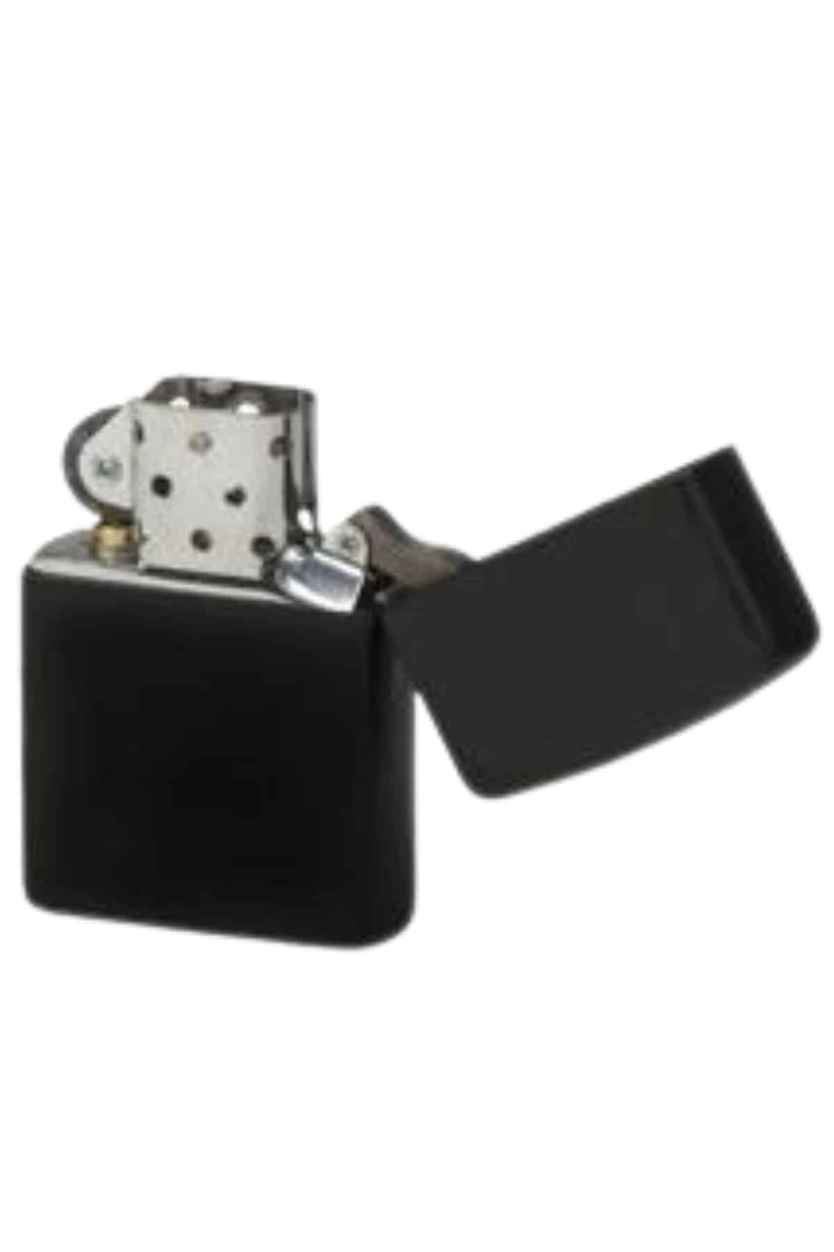 Hediyelik Zarif Zippo Model Siyah Benzinli Çakmak - Görsel 2