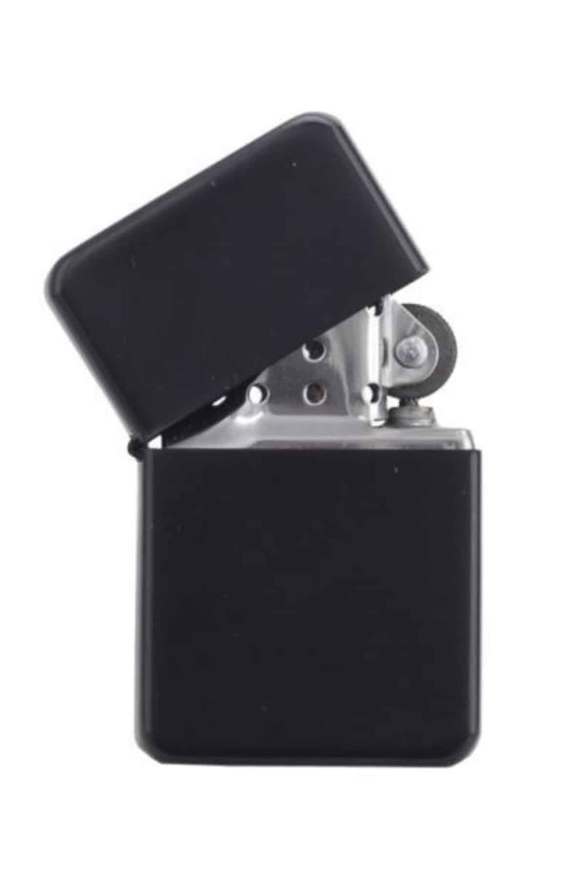 Hediyelik Zarif Zippo Model Siyah Benzinli Çakmak - Görsel 3