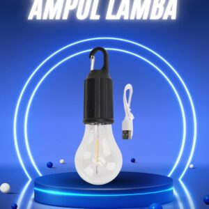 Taşınabilir Şarjlı Led Ampul Askılı Lamba Kamp Bahçe Lambası