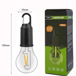 Şarjlı Aydınlatma Ampul Tasarımlı Ambians Işık Askılı Kamp Lambası