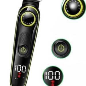 5 Başlıklı Şarjlı Tıraş Makinesi Led Ekran Saç Sakal Ense Tıraşına Uygun Bakım Seti