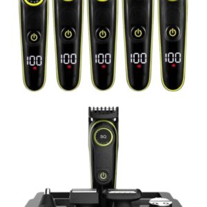 5 Başlıklı Şarjlı Tıraş Makinesi Led Ekran Saç Sakal Ense Tıraşına Uygun Bakım Seti