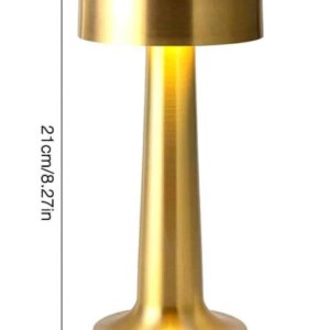 Altın Rengi Masa ve Gece Lambası Dokunmatik Şarjlı Masa Lambası