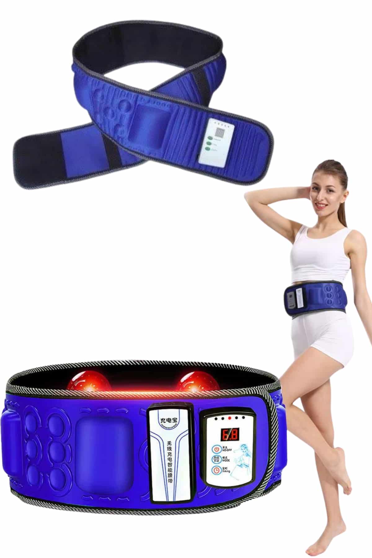 Göbek İnceltme Kemeri Kas Gevşetici Masaj Aleti Titreşimli Masaj Kemeri - Görsel 4