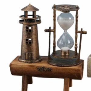 Dekoratif Kum Saati Deniz Feneri Retro Masa Hediyeli Eşya