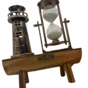 Dekoratif Kum Saati Deniz Feneri Retro Masa Hediyeli Eşya