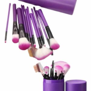 12 Parça Makyaj Fırça Seti Profesyonel Fondöten Allık Far Kontür Fırçası