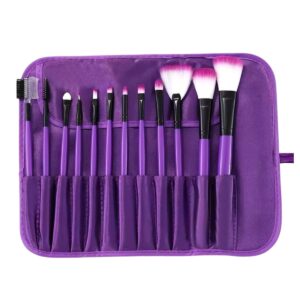 12 Parça Makyaj Fırça Seti Profesyonel Fondöten Allık Far Kontür Fırçası