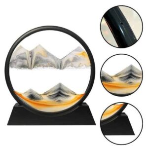 3D LED Işıklı Kum Saati Gece Lambası Hareketli Sulu Kum Saati Orta Boy