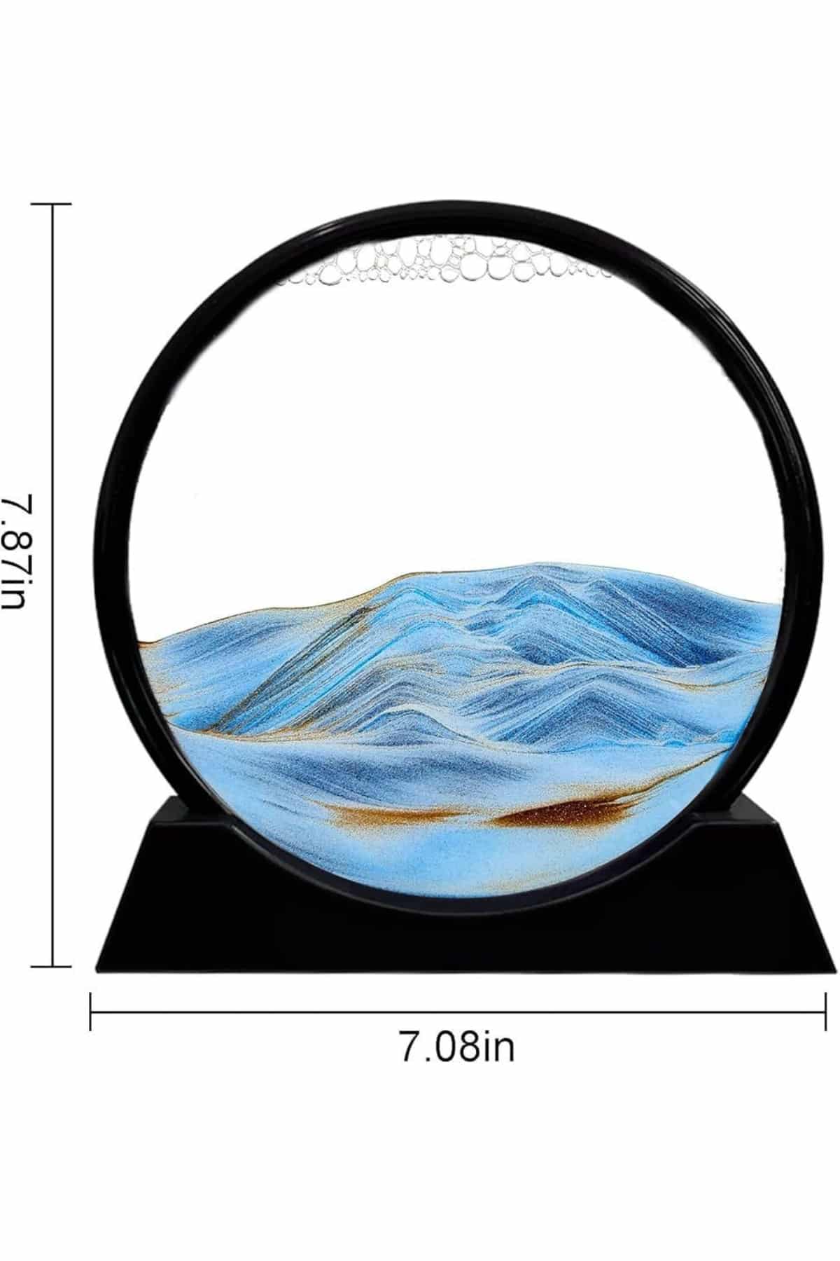 3D LED Işıklı Kum Saati Gece Lambası Hareketli Sulu Kum Saati Orta Boy - Görsel 4