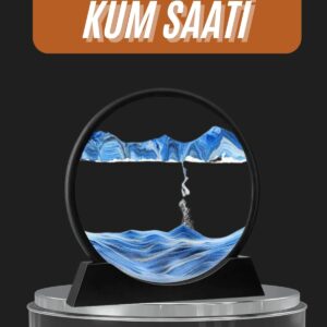 Dekoratif Sulu Kum Saati Ofis Masa Üstü Ev Yuvarlak Kum Saati