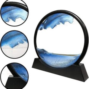 Dekoratif Sulu Kum Saati Ofis Masa Üstü Ev Yuvarlak Kum Saati