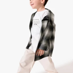 Ekose Gömlekli & Cep Detaylı Erkek Çocuk 3'lü Mevsimlik Takım