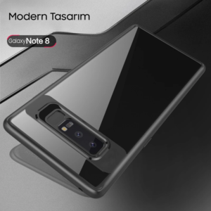 Ally Galaxy Note 8 Darbeya Dayanıklı Şeffaf Silikon Kılıf-(5775)