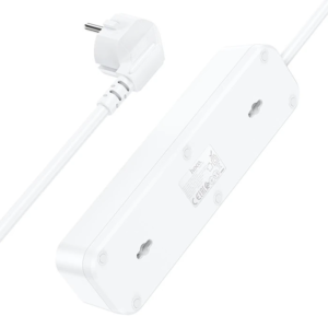 HOCO NS2 3'lü Priz 3 USB 4000W 1.8 Metre Şarj Uzatma Kablosu Akım Korumalı-(5775)