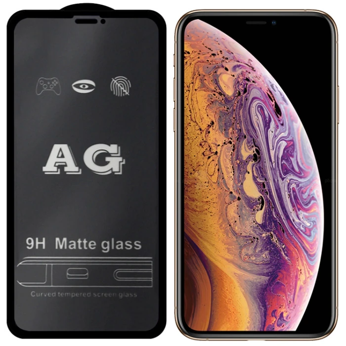 ALLY iPhone 11 Pro 5.8inç Full Glue Matte Tempered Cam Ekran Koruyucu iPhone XS / X /-(5775)