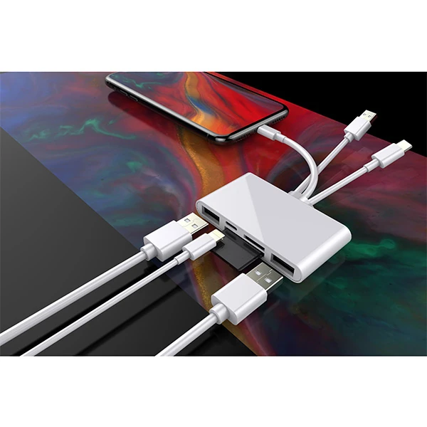 ALLY 3 İN1 İPhone+Usb C+ Usb A Kamera Okuyucu Kart Okuyucu-(5775) - Görsel 5