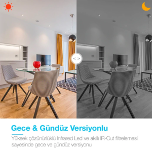 ALLY V380 1080P HD Gece Görüşlü Hareket Sensörlü WIFI Güvenlik Kamerası-(5775)