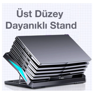 ALLY MC Q3 LED Işıklı Ultra Sessiz Fan Laptop Soğutucu Stand-(5775)