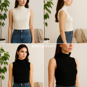 Kadın Kolsuz Body (2 Adet)-(17952)