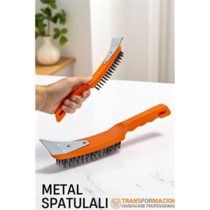 HSNET Metal Spatulalı Tel Fırça  - Kazıma Fırçası