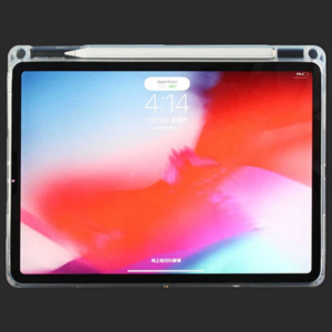 ALLY iPad Pro 12.9-inch (2021)-(2020)-(2018) Kalem Yerli Şeffaf Silikon Kılıf-(5775)