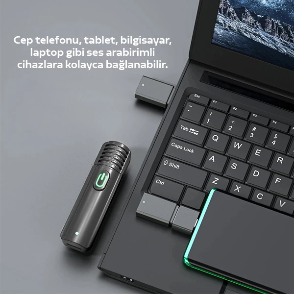 VUXBEEG UP30 2.4GHz Mini Kablosuz Yaka Mikrofonu Youtuber iOS Android-(5775) - Görsel 5