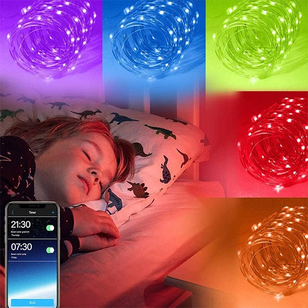 ALLY 10MT 100 LED RGB Bluetooth Telefonla Kontrol Edilen Usb Led Lamba İos-Android-(5775) - Görsel 4