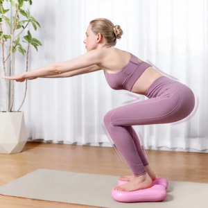 EZERE Ayak Denge Pedalı Egzersiz Aleti Ev Fitness İçin Şişme Mini Stepper-(5775)