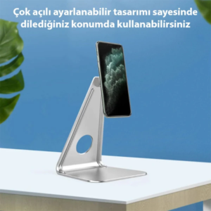 ALLY Metal Masa Üstü Standlı Mıknatıslı Tablet Telefon Tutucu-(5775)