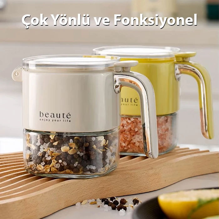 EZERE Nem Geçirmez Büyük Kapasiteli Baharat Kavanozu-(5775) - Görsel 3