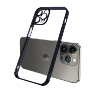 ALLY Fashion Series iPhone 13 Pro Max Kılıf Renkli Kenar Lazer Çerçeveli Silikon Kılıf-(5775)