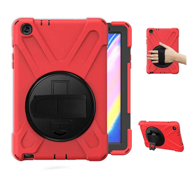 Ally Galaxy Tab P200-P205 3 Katmanlı Standlı Zırh Kılıf-Shockproof-(5775) - Görsel 2