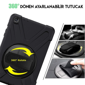 Ally Galaxy Tab P200-P205 3 Katmanlı Standlı Zırh Kılıf-Shockproof-(5775)