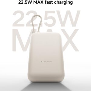 Xiaomi Power Bank 10000mAh (entegre kablo) Bej