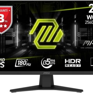 MSI 27" MAG 274QF, Gaming Monitör, WQHD, 16:9, Flat, Rapid IPS, 180Hz, 0.5ms (Min.), Adaptive-Sync