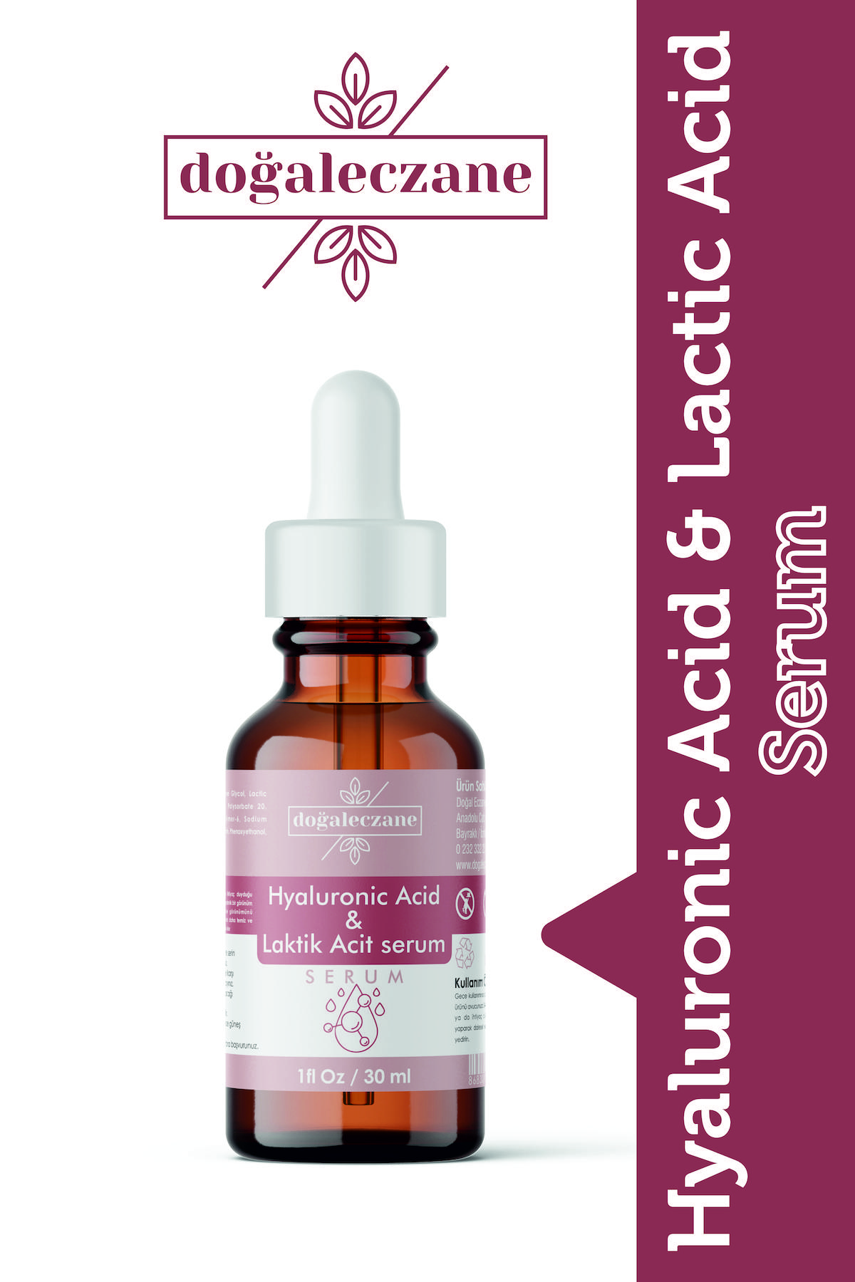 Laktik Asit Hyaluronik Asit Serum 30 ml.